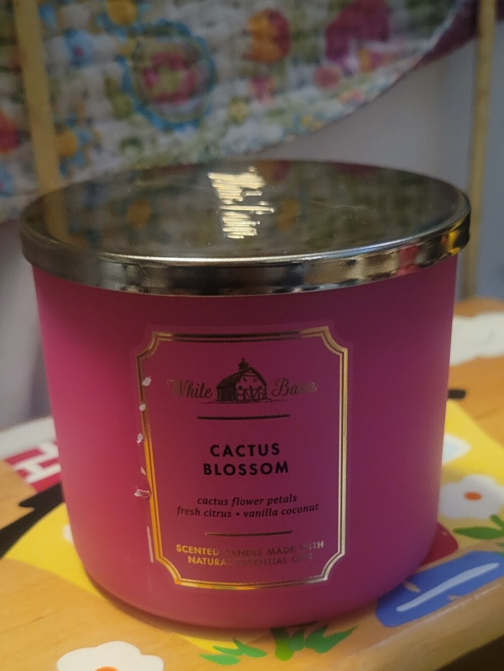 White Barn Cactus Blossom Pink Candle Jar